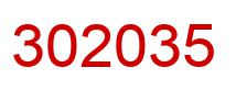 Number 302035 red image