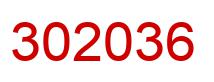 Number 302036 red image
