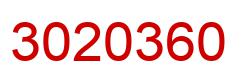 Number 3020360 red image