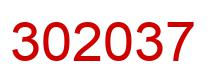 Number 302037 red image