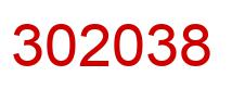 Number 302038 red image