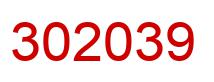 Number 302039 red image
