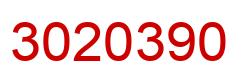 Number 3020390 red image