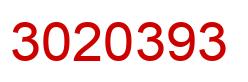 Number 3020393 red image