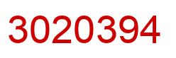 Number 3020394 red image