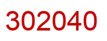 Number 302040 red image
