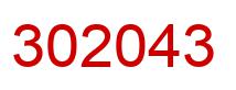 Number 302043 red image