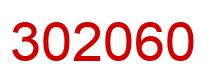 Number 302060 red image