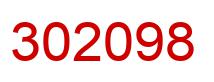 Number 302098 red image