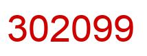 Number 302099 red image