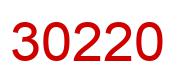 Number 30220 red image