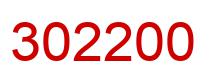 Number 302200 red image