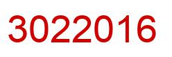 Number 3022016 red image