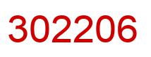 Number 302206 red image