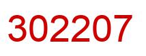 Number 302207 red image