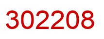 Number 302208 red image
