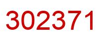Number 302371 red image