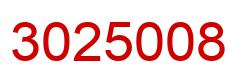 Number 3025008 red image