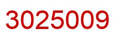 Number 3025009 red image