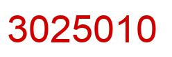 Number 3025010 red image