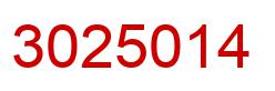 Number 3025014 red image