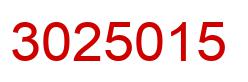 Number 3025015 red image