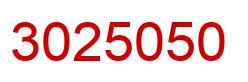 Number 3025050 red image