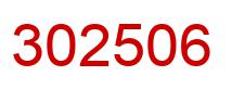 Number 302506 red image