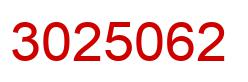Number 3025062 red image