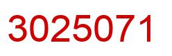 Number 3025071 red image