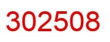 Number 302508 red image