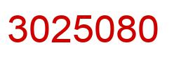 Number 3025080 red image
