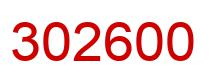 Number 302600 red image