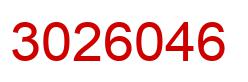 Number 3026046 red image
