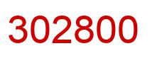 Number 302800 red image