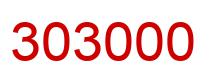 Number 303000 red image