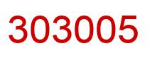 Number 303005 red image
