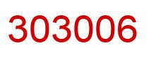 Number 303006 red image