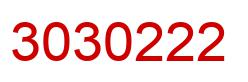 Number 3030222 red image