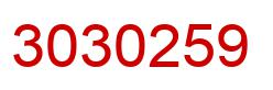 Number 3030259 red image