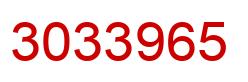 Number 3033965 red image
