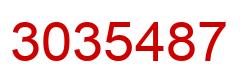 Number 3035487 red image