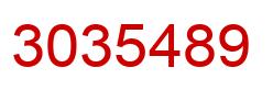 Number 3035489 red image