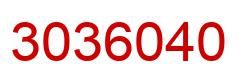 Number 3036040 red image