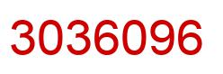 Number 3036096 red image