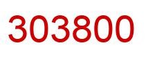 Number 303800 red image
