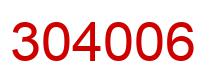 Number 304006 red image