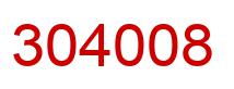 Number 304008 red image