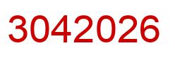 Number 3042026 red image