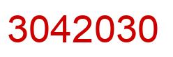Number 3042030 red image